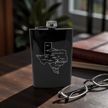 Load image into Gallery viewer, 8oz Flask - Texas with Cities