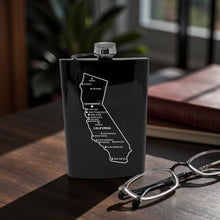 Load image into Gallery viewer, 8oz Flask - California with Cities