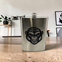 Load image into Gallery viewer, 8oz Flask - Andy the Ape - Stainless Steel