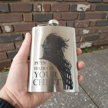 Load image into Gallery viewer, 8oz Puts Hair on Your Chest Stainless Steel Flask