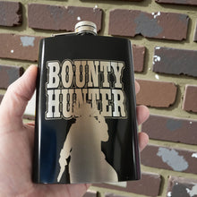 Load image into Gallery viewer, 8oz BLACK Bounty Hunter Flask