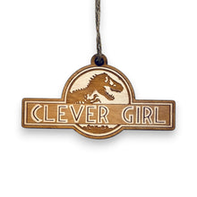 Load image into Gallery viewer, Ornament - Clever Girl - Raw Wood 2x4in