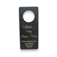Load image into Gallery viewer, Door Hanger - Shhh Baby sleeping - nursing - 9x4 Inches