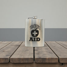 Load image into Gallery viewer, 8oz Teacher's Aid Stainless Steel Flask