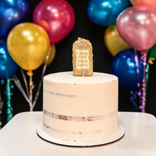 Load image into Gallery viewer, Cake Topper - There and back again - Raw Wood
