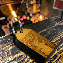 Load image into Gallery viewer, Keychain - Cedar Picket - Absinthe Robette cedar picket - 2.8x1.5 Inches