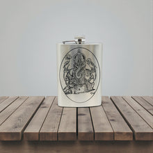 Load image into Gallery viewer, 8oz Ganesha Stainless Steel Flask