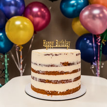 Load image into Gallery viewer, Cake Topper - Happy Birthday - Raw Wood