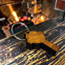 Load image into Gallery viewer, Keychain - Cedar Picket - Celtic Cross - 3x2 Inches