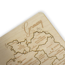 Load image into Gallery viewer, Germany Puzzle Map - Art Kit - Raw Wood 12x18 Inches - 16 Pieces - With Stand