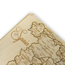 Load image into Gallery viewer, Spain Puzzle Map - Art Kit - Raw Wood 12x18 Inches - 18 Pieces - With Stand