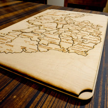 Load image into Gallery viewer, 26 counties of Ireland Puzzle Map - Art Kit - Raw Wood 18x12 Inches