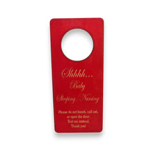 Load image into Gallery viewer, Door Hanger - Shhh Baby sleeping - nursing - 9x4 Inches