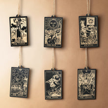 Load image into Gallery viewer, Ornament - Black - Tarot Cards - Set of 6