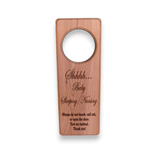 Load image into Gallery viewer, Door Hanger - Shhh Baby sleeping - nursing - 9x4 Inches