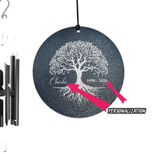 Load image into Gallery viewer, Wind Chime - Celtic Tree of Life - PERSONALIZED - Black powder coated