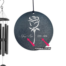 Load image into Gallery viewer, Wind Chime - Rose - PERSONALIZED - powder coated