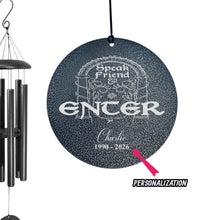 Load image into Gallery viewer, Wind Chime - Speak Friend and Enter - PERSONALIZED - Black powder coated