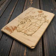 Load image into Gallery viewer, Canada Map - Puzzle Map - Art Kit - Raw Wood 18x12 Inches - 18 pieces - With Stand