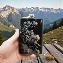 Load image into Gallery viewer, 8oz BLACK The Pale Rider Flask