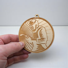Load image into Gallery viewer, Ornament - Welder - Raw Wood