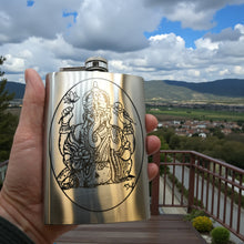 Load image into Gallery viewer, 8oz Ganesha Stainless Steel Flask