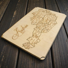 Load image into Gallery viewer, Austria Puzzle Map - Art Kit - Raw Wood 12x18 Inches - 11 Pieces - With Stand