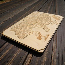 Load image into Gallery viewer, Ukraine Puzzle Map - Art Kit - Raw Wood 12x18 Inches - 26 Pieces - With Stand