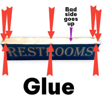 Load image into Gallery viewer, Sign - Restrooms - Box Sign - 24x6x3 inches