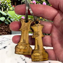 Load image into Gallery viewer, Keychain - Cedar Picket - Chess King and Queen (BOTH) - 2.8x1.2 Inches