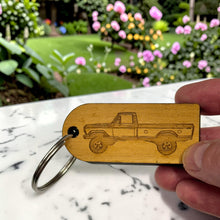 Load image into Gallery viewer, Keychain - Cedar Picket - Classic Pickup Truck - 2.75x1.2 Inches
