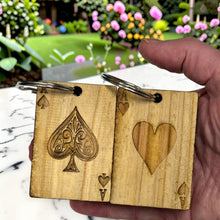 Load image into Gallery viewer, Keychain - Cedar Picket - Aces Hearts and Spades (BOTH) - 2.8x2 Inches