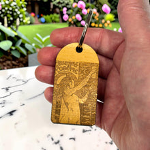 Load image into Gallery viewer, Keychain - Cedar Picket - Absinthe Robette cedar picket - 2.8x1.5 Inches