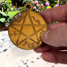 Load image into Gallery viewer, Keychain - Cedar Picket - Demon Trap - 2.4x2 Inches