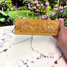 Load image into Gallery viewer, Keychain - Cedar Picket - Not all those who wander are lost - 10x3.5 Inches