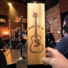 Load image into Gallery viewer, Sign - Cedar Picket - Nashville Guitar - 12x4 Inches