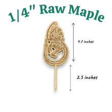 Load image into Gallery viewer, Cake Topper - Alien Fossil  - Raw Wood