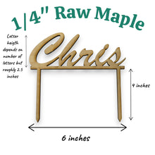 Load image into Gallery viewer, Cake Topper - PERSONALIZED - Raw Wood