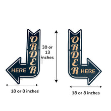 Load image into Gallery viewer, Sign - Order Here Left and Right Arrows signs (Both Signs)
