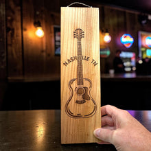 Load image into Gallery viewer, Sign - Cedar Picket - Nashville Guitar - 12x4 Inches