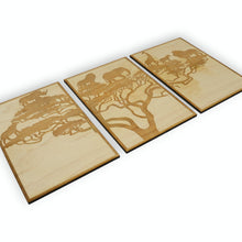 Load image into Gallery viewer, African Triple Art - 3 piece - 17x8 Inches