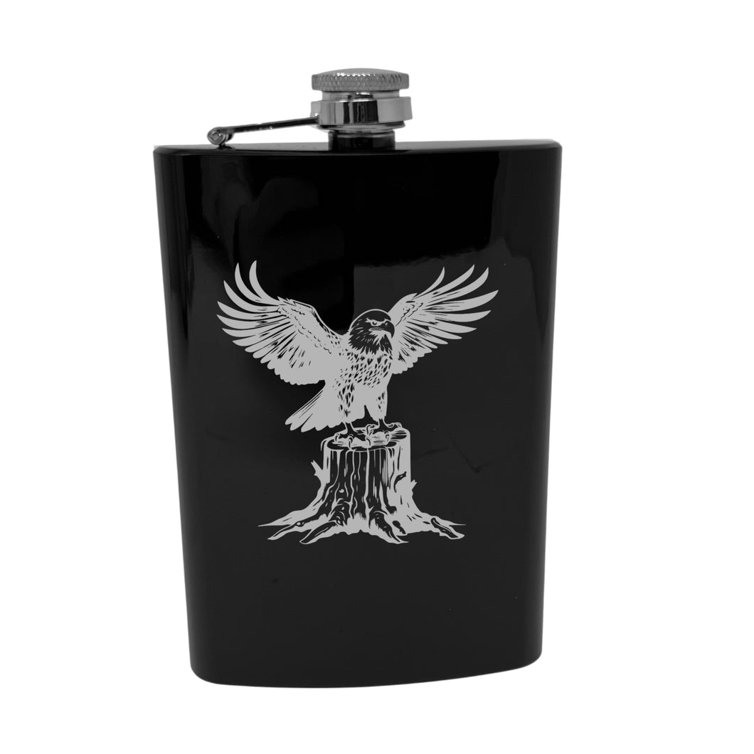 8oz - CUSTOM - American Eagle on Stump