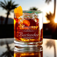 Load image into Gallery viewer, Rocks Glass - Worlds most awesome Bartender - Double Old Fashioned