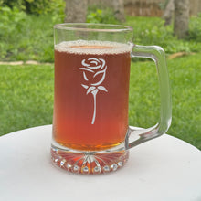 Load image into Gallery viewer, 25oz Beer mug with handle - Rose