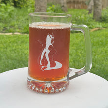Load image into Gallery viewer, 25oz Beer mug with handle - Sexy Demon Succubus