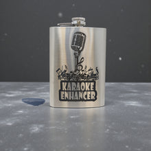 Load image into Gallery viewer, 8oz Karaoke Enhancer Stainless Steel Flask