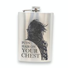 Load image into Gallery viewer, 8oz Puts Hair on Your Chest Stainless Steel Flask