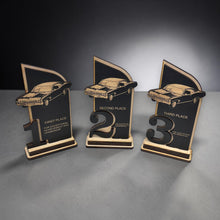 Load image into Gallery viewer, Trophy Award  - Car Show - 1st 2nd 3rd Place - 9x5 Inches