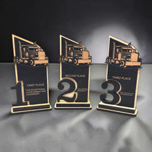 Load image into Gallery viewer, Trophy Award  - Big Rig Diesel - 1st 2nd 3rd Place - 9x5 Inches