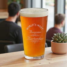 Load image into Gallery viewer, 16oz Beer Mug - Worlds most awesome Bartender